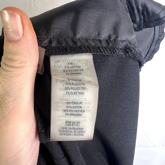 Calvin Klein Black Straight Leg Trouser with Zipper Detail Plus Size 14 - Picture 9 of 10